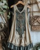 Viking Celtic Knot Patchwork Art Linen Tank Dress