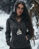 Women's Viking Tribal Witch Inspired Chunky Knit Hooded Sweater Women's Viking Tribal Witch Inspired Chunky Knit Hooded Sweater