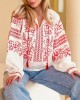 Women's Casual Ukrainian Ethnic Embroidered Long Sleeve Shirt Women's Casual Ukrainian Ethnic Embroidered Long Sleeve Shirt