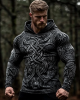 Men's Vintage Viking Celtic Patterns Art Cotton Blend Hoodie Men's Vintage Viking Celtic Patterns Art Cotton Blend Hoodie