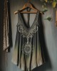 Vintage Tribal Celtic Knot Life Of Tree Gradient Art Print Women's Linen Tank Top