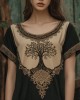 Vintage Tribal Tree Of Life Print Crew Neck Casual T-shirt Vintage Tribal Tree Of Life Print Crew Neck Casual T-shirt
