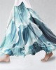 Sea Waves Fishtail Inspired Glitter Flowy Wide Skirt