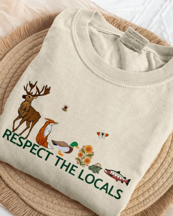 Respect The Locals Forest Animal Print Comfy T Shirt Respect The Locals Forest Animal Print Comfy T Shirt