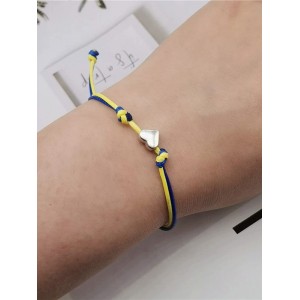 We Stand Together Ukrainian Heart Inspired Braided Bracelet