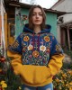Ukrainian Folk Embroidered Gradient Art Pattern Hoodie