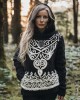 Vintage Viking Vegvisir Embroidered Celtic Cozy Chunky Hooded Sweater Vintage Viking Vegvisir Embroidered Celtic Cozy Chunky Hooded Sweater
