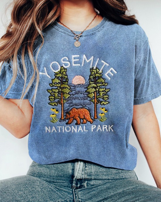 Yosemite National Park Embroidered Promotional T-shirt Yosemite National Park Embroidered Promotional T-shirt