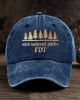 Retro Save National Parks Fdt Printed Baseball Cap Retro Save National Parks Fdt Printed Baseball Cap