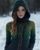 Vintage Celtic Mystical Gradient Cozy Hooded Sweater