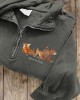 The Locals Animal Embroidered Zipper Sweatshirt