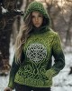 Viking Age Totem Knit Pattern Women's Hooded Sweater Viking Age Totem Knit Pattern Women's Hooded Sweater
