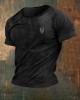 Men's Ukraine Trident Print Crew Neck Short Sleeved T-shirt Men's Ukraine Trident Print Crew Neck Short Sleeved T-shirt
