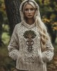 Tree Of Life Knit Art Women's Hooded Sweater Tree Of Life Knit Art Women's Hooded Sweater