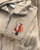 Respect The Locals Fox Embroidered Zip Up Sweatshirt