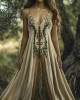 Celtic Myth Tree Of Life Totem Women's Linen Halter Dress Celtic Myth Tree Of Life Totem Women's Linen Halter Dress