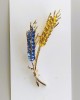 Ukrainian Blue And Yellow Wheat Brooch Ukrainian Blue And Yellow Wheat Brooch