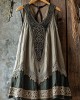 Tribal Celtic Embroidery Patchwork Lace Art Linen Tank Dress Tribal Celtic Embroidery Patchwork Lace Art Linen Tank Dress