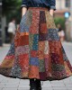 Bohemian Style Colorful Patchwork Ethnic Print Skirt Bohemian Style Colorful Patchwork Ethnic Print Skirt