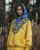 Sunflower Embroidery Printed Women's Hooded Sweatshirt Sunflower Embroidery Printed Women's Hooded Sweatshirt