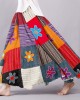 Vintage Bohemian Floral Geometric Patchwork Linen Skirt Vintage Bohemian Floral Geometric Patchwork Linen Skirt