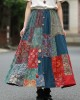 Bohemian Style Colorful Patchwork Ethnic Print Skirt Bohemian Style Colorful Patchwork Ethnic Print Skirt