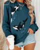 Ocean Whales Embroidery Art Vintage Cozy Sweatshirt Ocean Whales Embroidery Art Vintage Cozy Sweatshirt