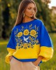 Women's Ukrainian Peace And Flowers Embroidery Sweatshirt Women's Ukrainian Peace And Flowers Embroidery Sweatshirt