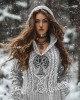 Women's Viking Tribal Runes Life Of Tree Chunky Knit Hooded Sweater Women's Viking Tribal Runes Life Of Tree Chunky Knit Hooded Sweater