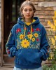 Ukrainian Floral Embroidered Vintage Cozy Hoodie