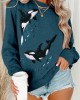 Ocean Whales Embroidery Art Vintage Cozy Sweatshirt Ocean Whales Embroidery Art Vintage Cozy Sweatshirt