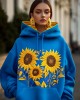 Vintage Ukraine Sunflower Casual Hoodie