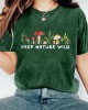 Keep Nature Wild Mushroom Embroidered Washed T Shirt Keep Nature Wild Mushroom Embroidered Washed T Shirt