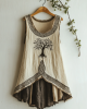 Women's Viking Tree Of Life Celtic Art Linen Sleeveless Top Women's Viking Tree Of Life Celtic Art Linen Sleeveless Top
