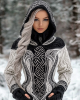 Women's Viking Style Celtic Knot Knitted Hoodie Sweater Women's Viking Style Celtic Knot Knitted Hoodie Sweater