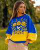 Women's Ukrainian Peace And Flowers Embroidery Sweatshirt Women's Ukrainian Peace And Flowers Embroidery Sweatshirt