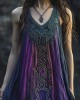 Vintage Celtic Mythology Gradient Lace Linen Tank Dress Vintage Celtic Mythology Gradient Lace Linen Tank Dress