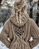 Women's Viking Tree Of Life Jacquard Celtic Knit Sweater Women's Viking Tree Of Life Jacquard Celtic Knit Sweater