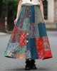 Bohemian Style Colorful Patchwork Ethnic Print Skirt Bohemian Style Colorful Patchwork Ethnic Print Skirt