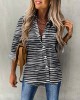 Vintage Striped Casual Women'S Shirt Vintage Striped Casual Women'S Shirt
