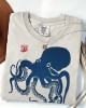 Octopus Japanese Lino Art Comfy T Shirt Octopus Japanese Lino Art Comfy T Shirt