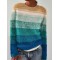 Beach Inspired Vintage Striped Knit Cozy Sweater