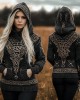 Vintage Viking Vegvisir Celtic Jacquard Hooded Sweater Vintage Viking Vegvisir Celtic Jacquard Hooded Sweater