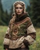 Women's Vintage Celtic Knot Jacquard Hooded Sweater Women's Vintage Celtic Knot Jacquard Hooded Sweater