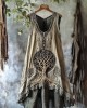 Tribal Life Of Tree Celtic Embroidery Art Linen Tank Dress Tribal Life Of Tree Celtic Embroidery Art Linen Tank Dress