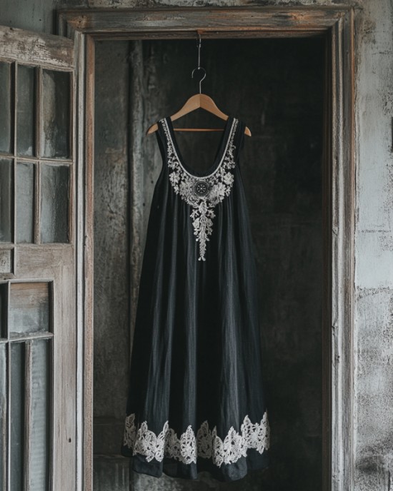 Viking Tribal Celtic Knot And Lace Patchwork Art Linen Tank Dress Viking Tribal Celtic Knot And Lace Patchwork Art Linen Tank Dress