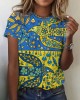 Vintage Ukrainian Peace Dove Flag Print T-shirt Vintage Ukrainian Peace Dove Flag Print T-shirt