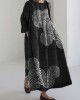 Sea Waves Ripples Japanese Lino Art Linen Blend Maxi Dress Sea Waves Ripples Japanese Lino Art Linen Blend Maxi Dress