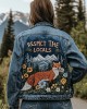 Respect The Locals Fox Floral Embroidered Denim Jacket Respect The Locals Fox Floral Embroidered Denim Jacket