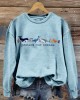 Protect Our Oceans Marine Animals Embroidered Washed Sweatshirt